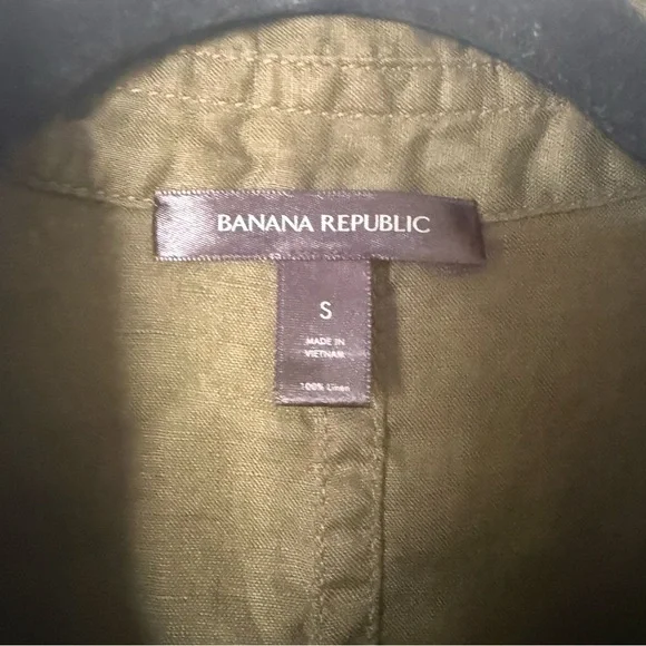 Banana Republic Olive Green Linen utility dress - Picture 4 of 7